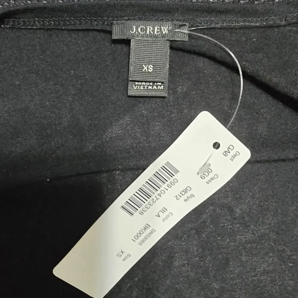 J. Crew Chic Black Long Sleeve Stretch Surplice V-Neck Bodysuit Size XS NEW